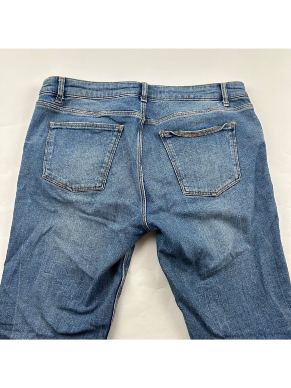 Zara Blue Distressed Stretch Denim Skinny Ankle Jeans 12 - Picture 6 of 6
